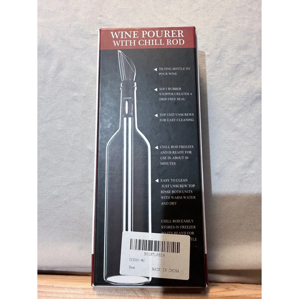 Wine Pourer with Stainless Steel Chill Rod Cooling Aerator‎ Set CYZ001-WC New